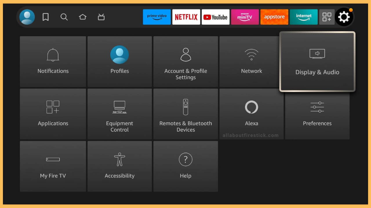 Choose Display & Audio