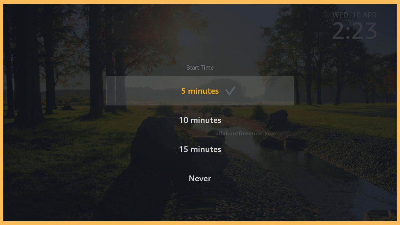 Choose Start Time