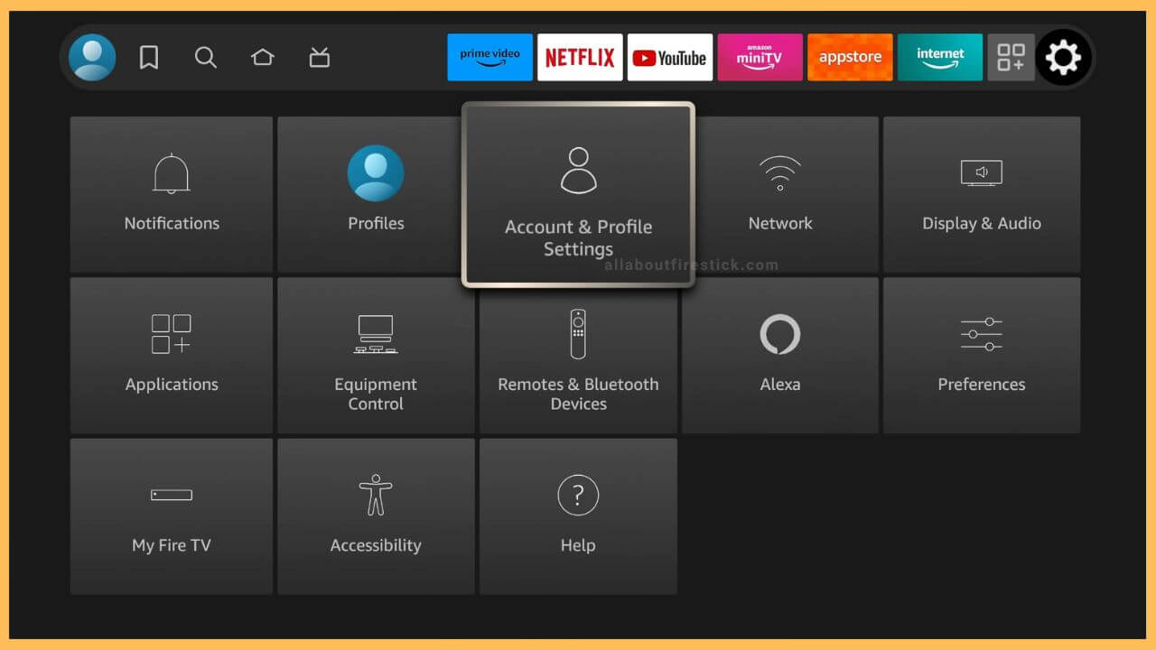 Click Account & Profile Settings