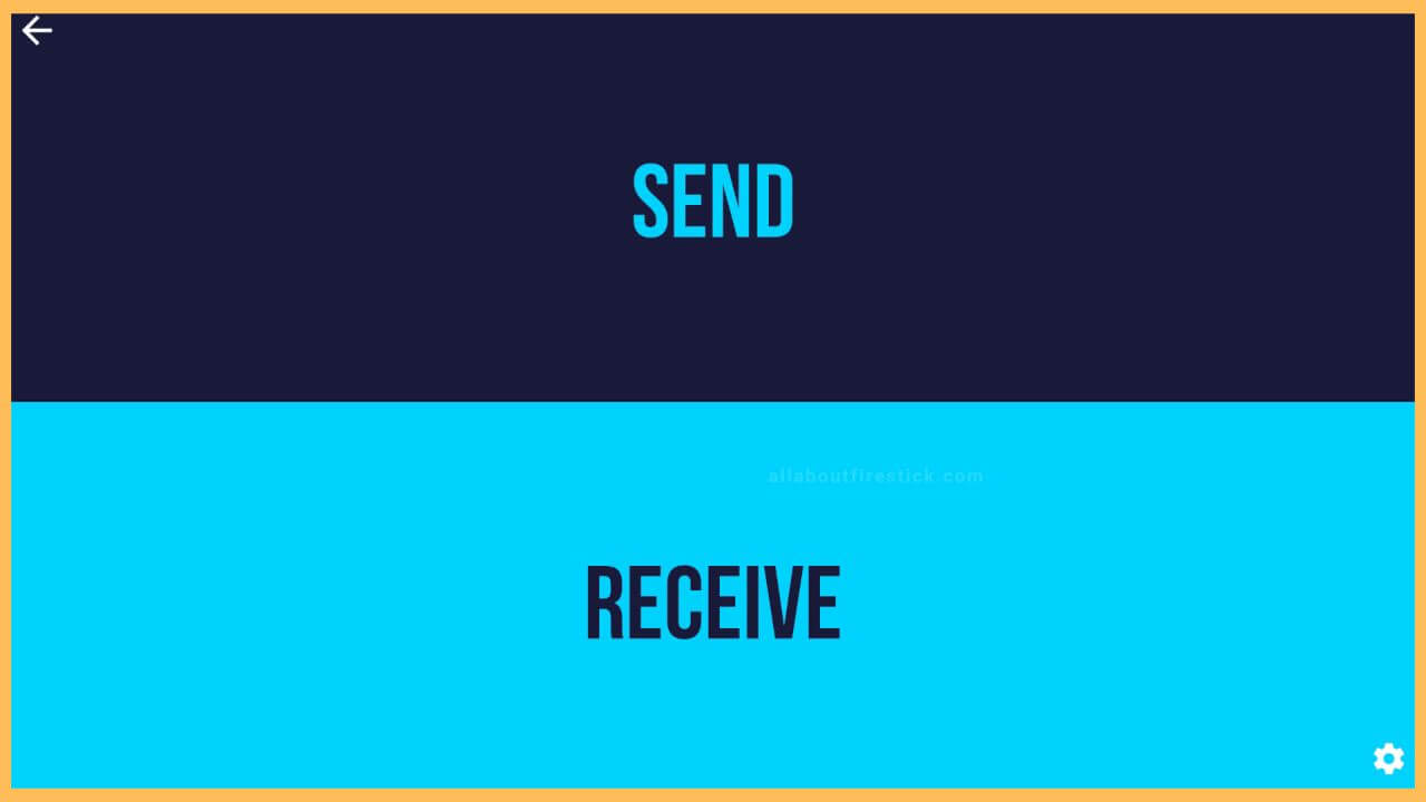 Click Receive on Send Files to TV app on Firestick