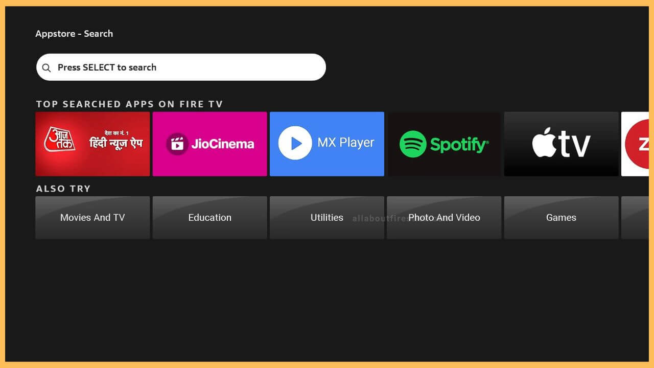 Click the Search Field