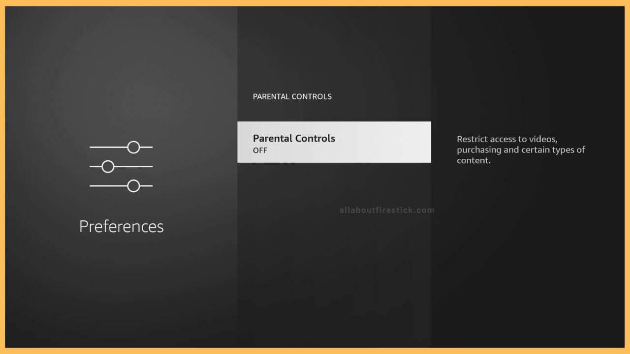 Enable Parental Controls