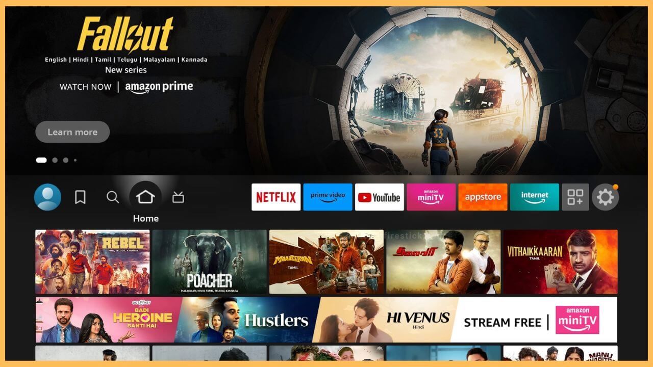 Select the Home Icon