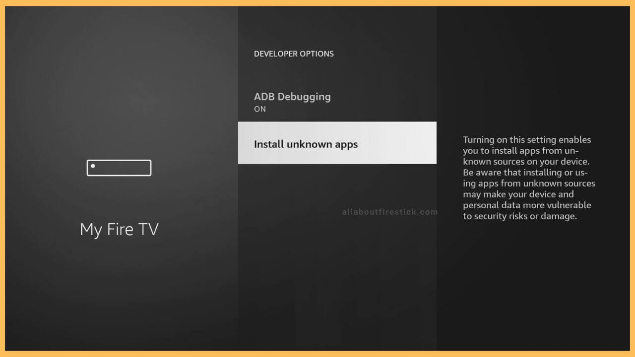 Select Install Unknown Apps