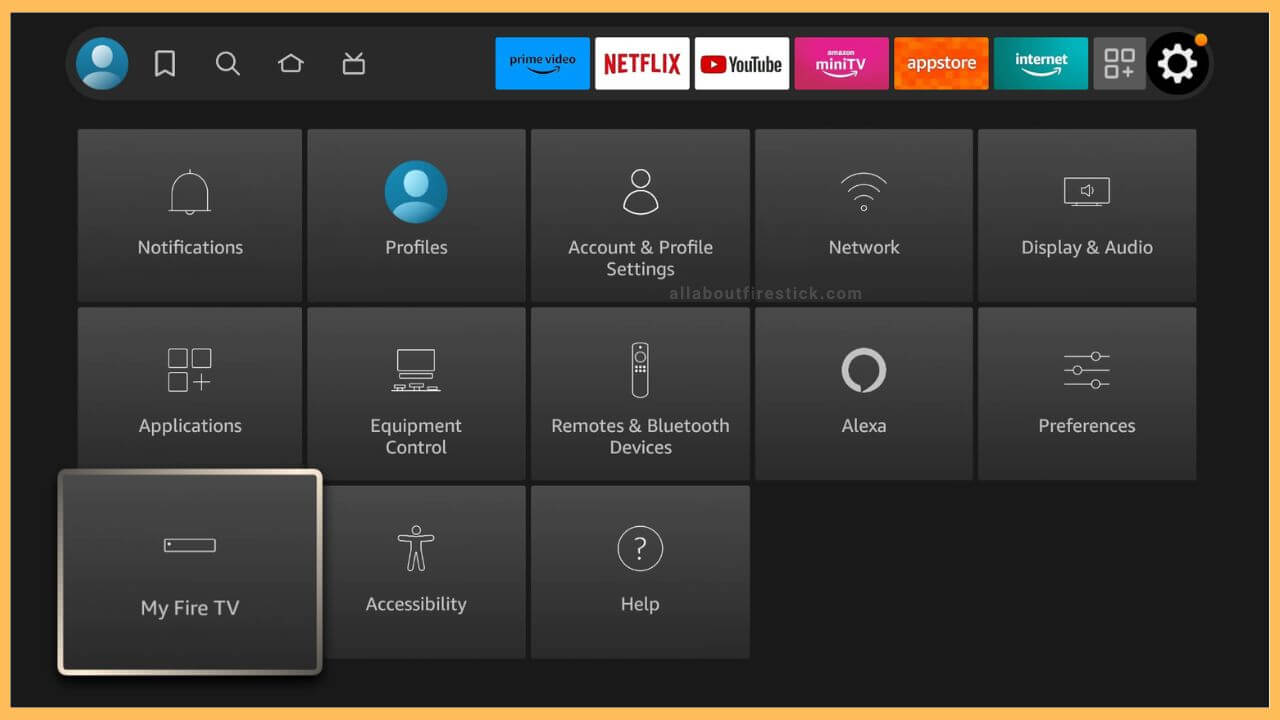 Select My Fire TV