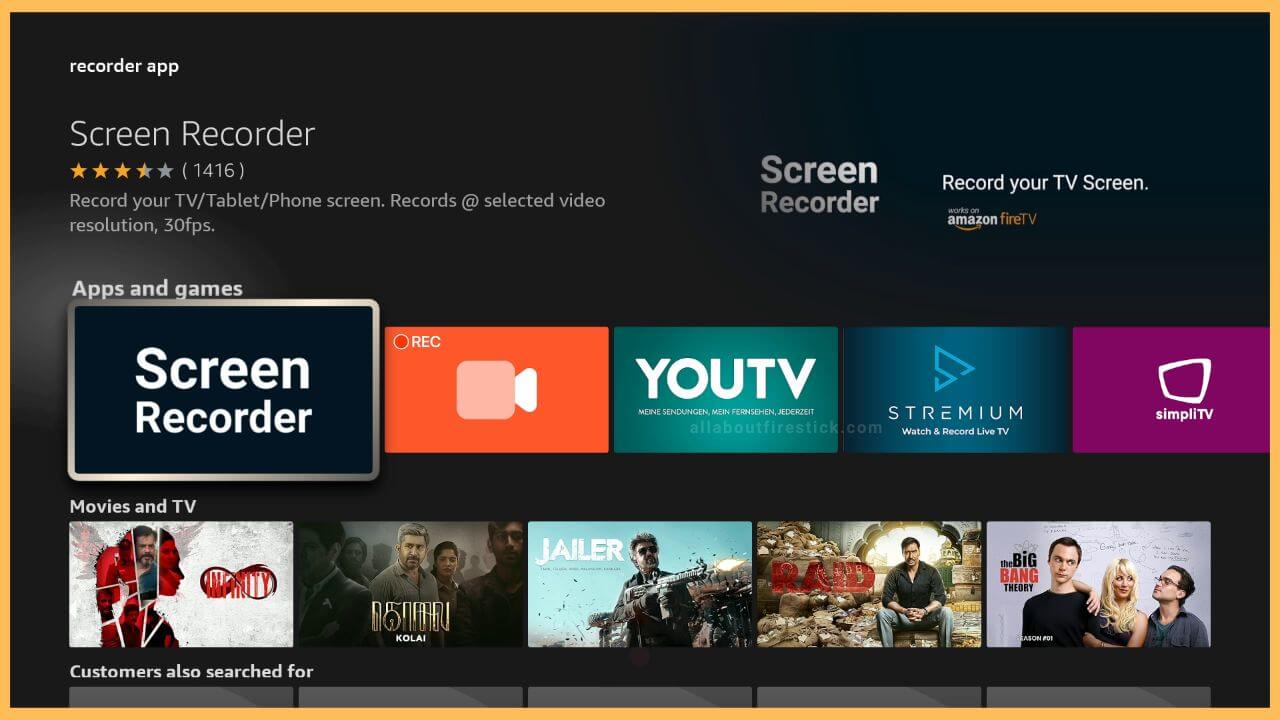 Select Screen Recording App