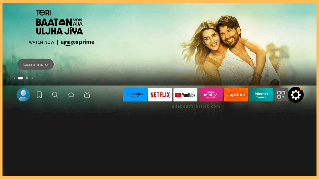 how to change time on firestick- Settings