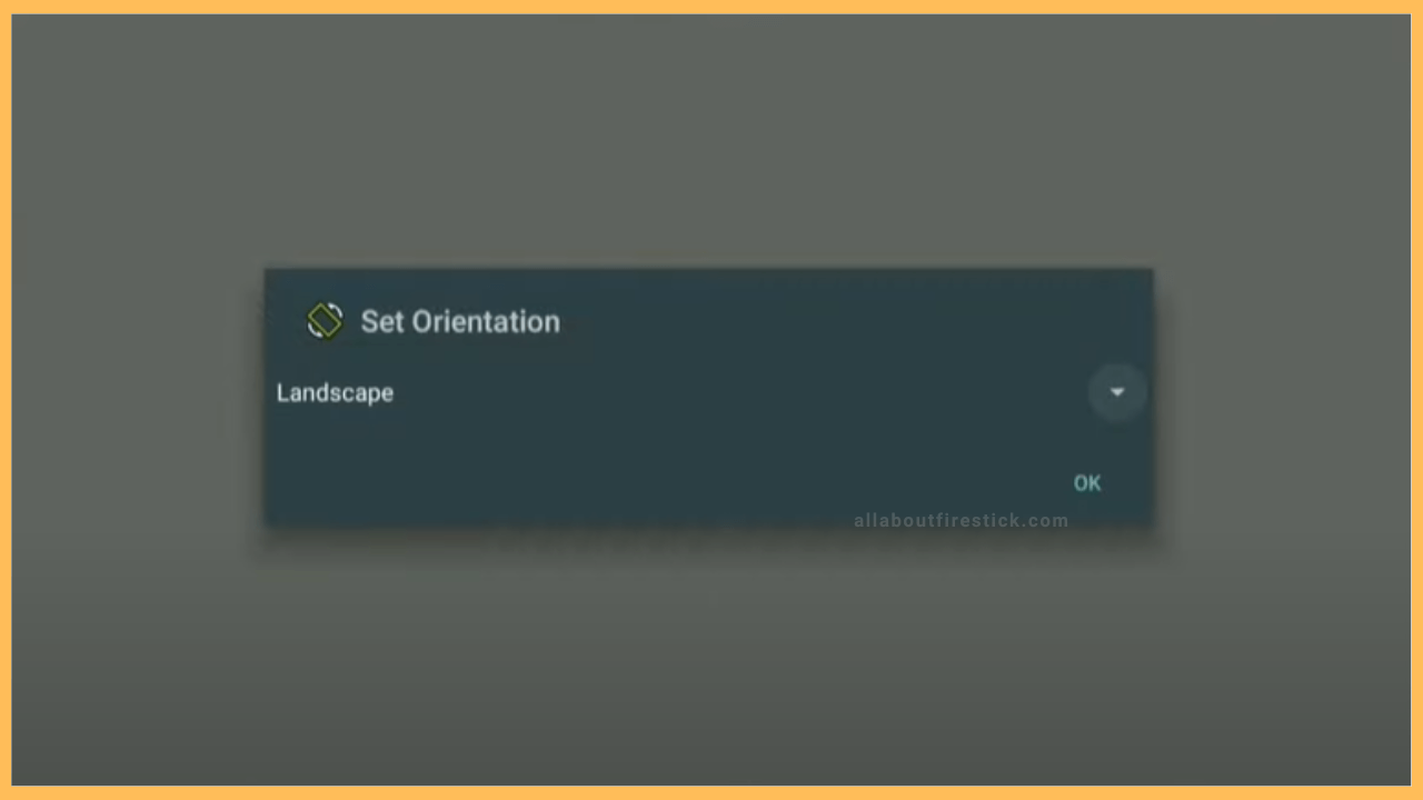 Change Orientation to Landscape to Access Telegram on Firestick