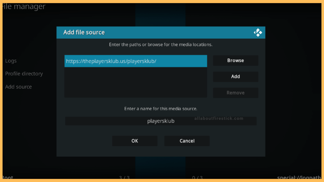 Enter the Add-on File link