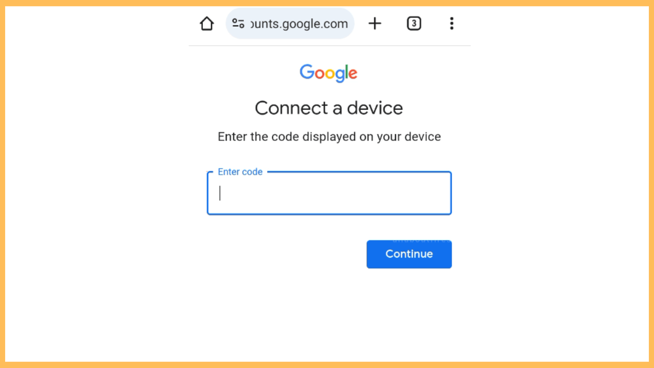 Enter the Code to activate
