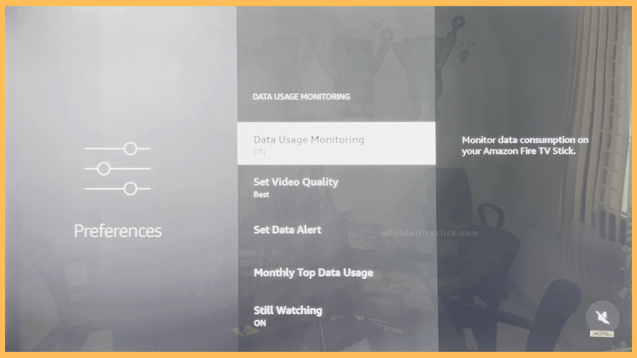 Click Data Usage Monitoring again