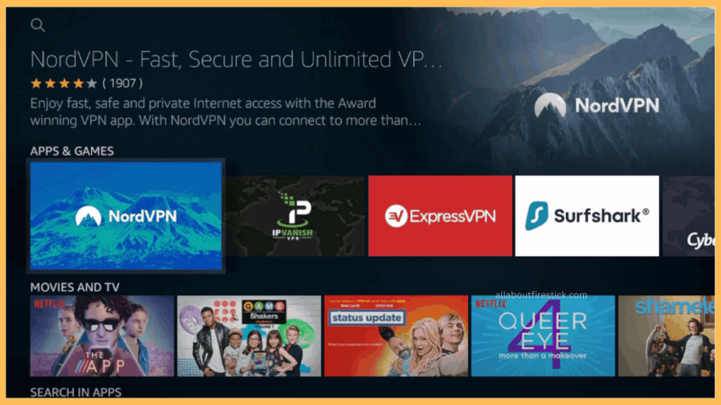 Get NordVPN on Firestick to hide IP address