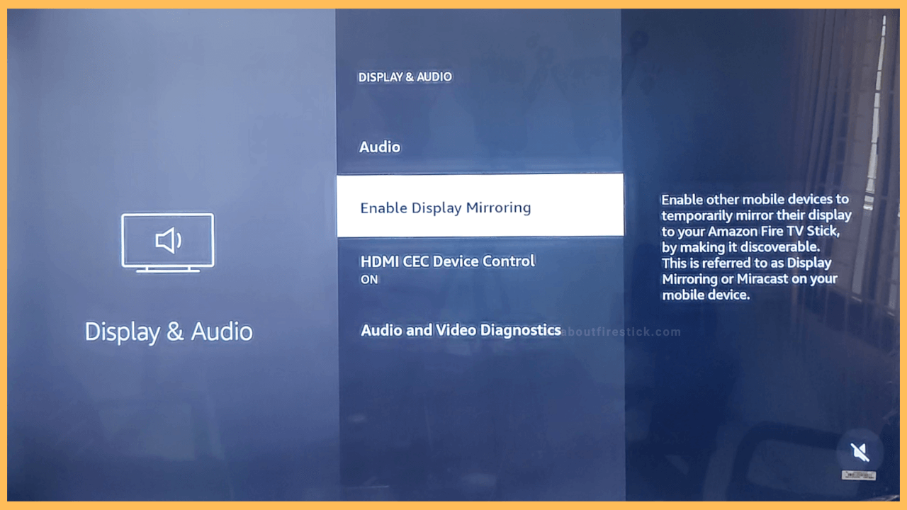 Enable Display Mirroring