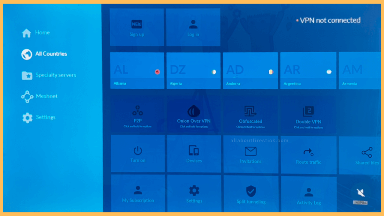 NordVPN App Interface