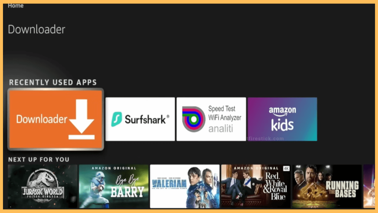 Open the Downloader App on Firestick