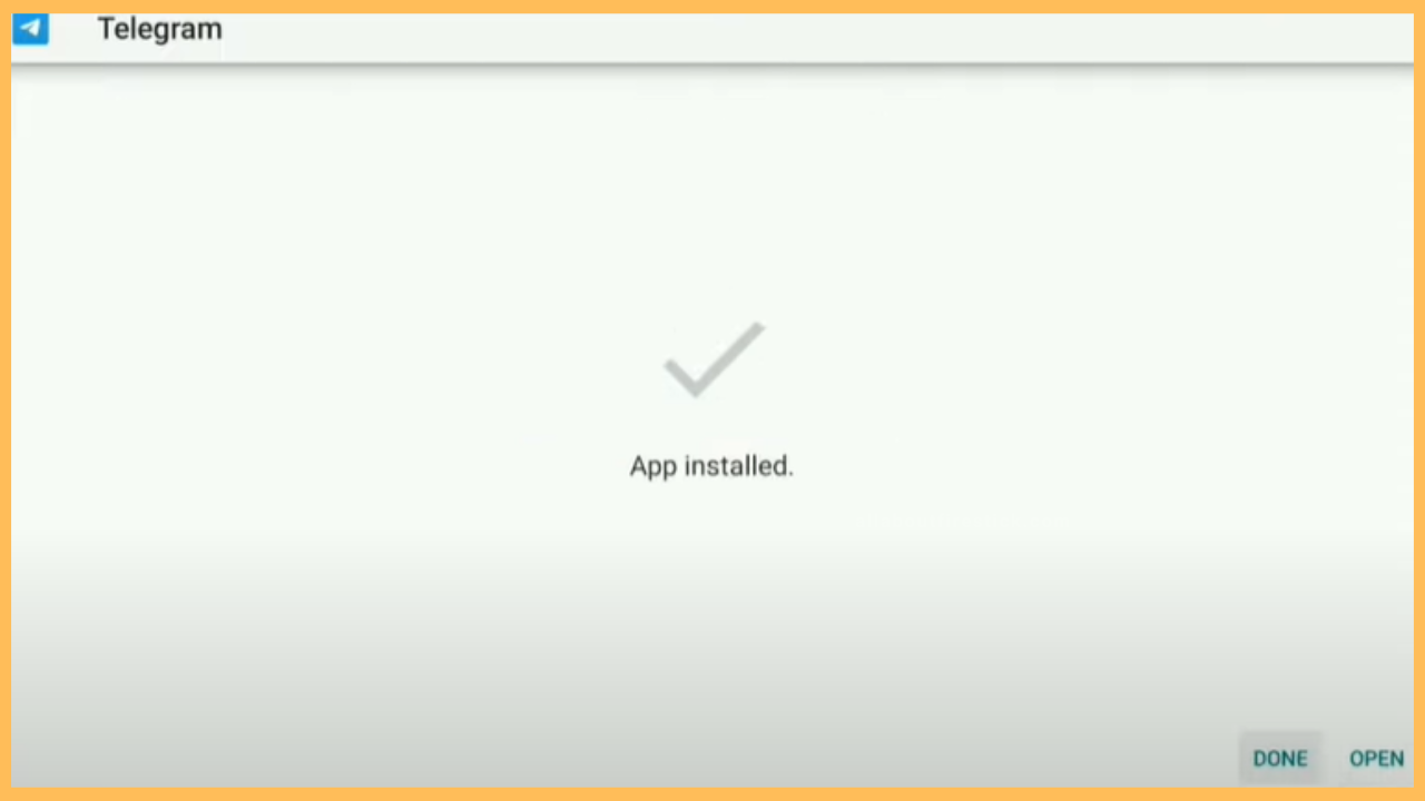Open the Telegram App