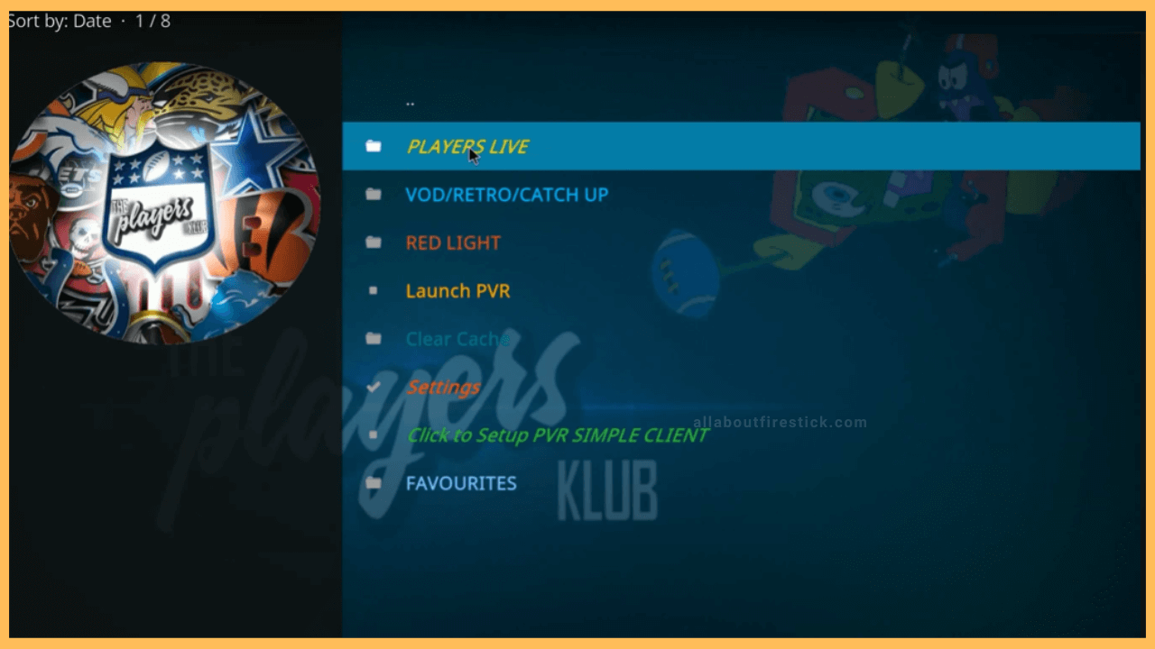 Players Klub Interface