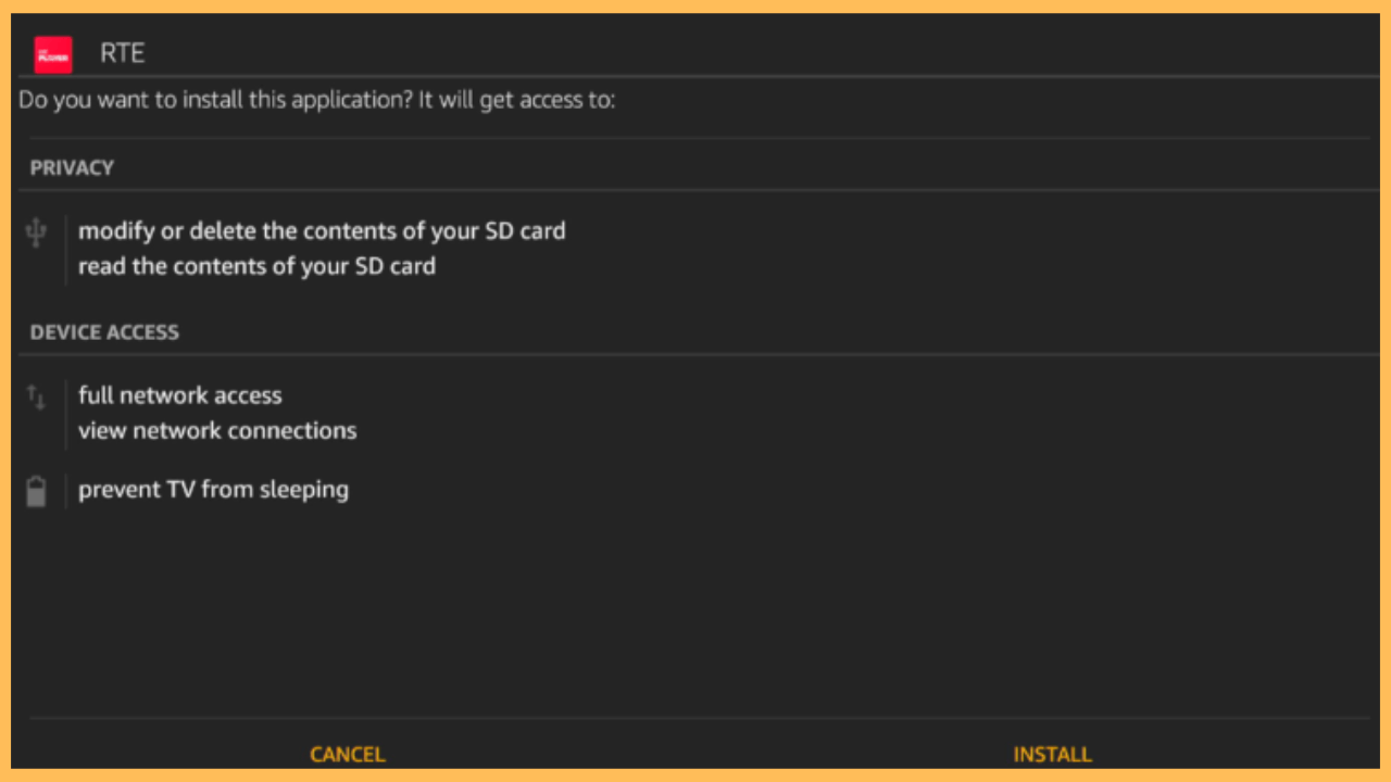 RTE Player on Firestick-Install App
