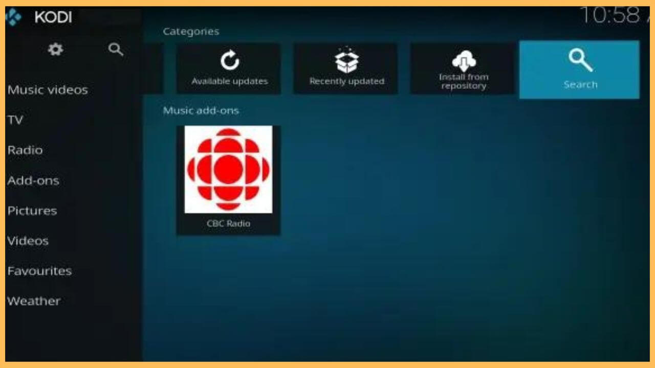 Select Search on Add-Ons
