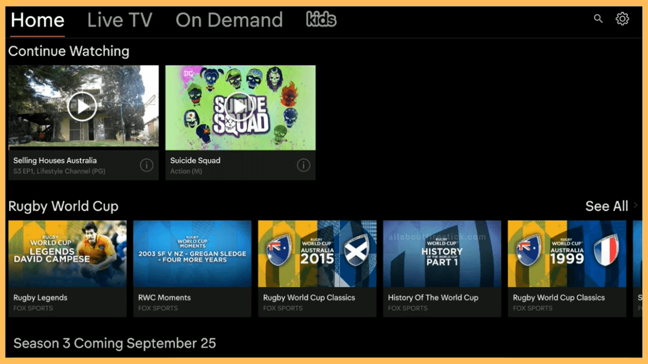 Stream Foxtel Go on Firestick