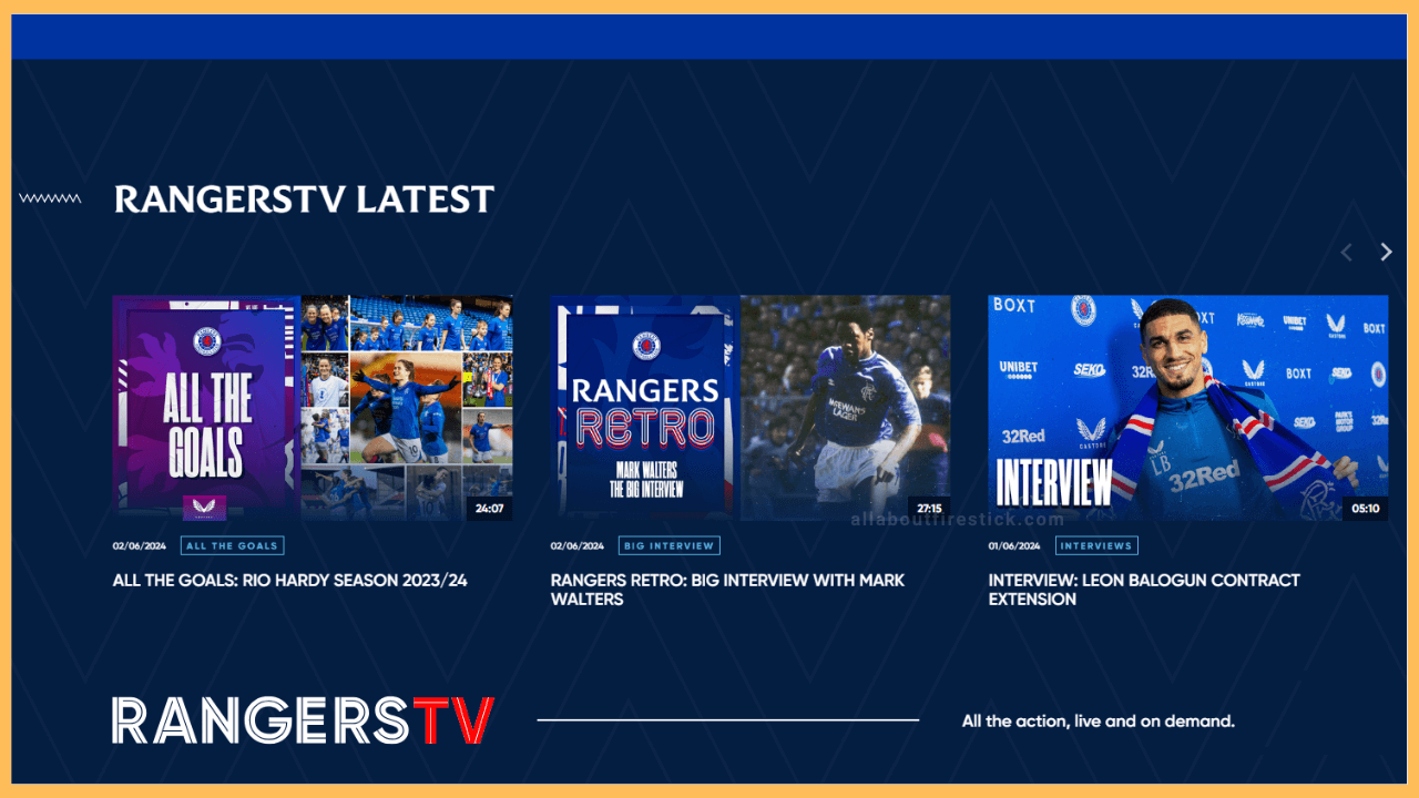 Stream Rangers TV on Firestick