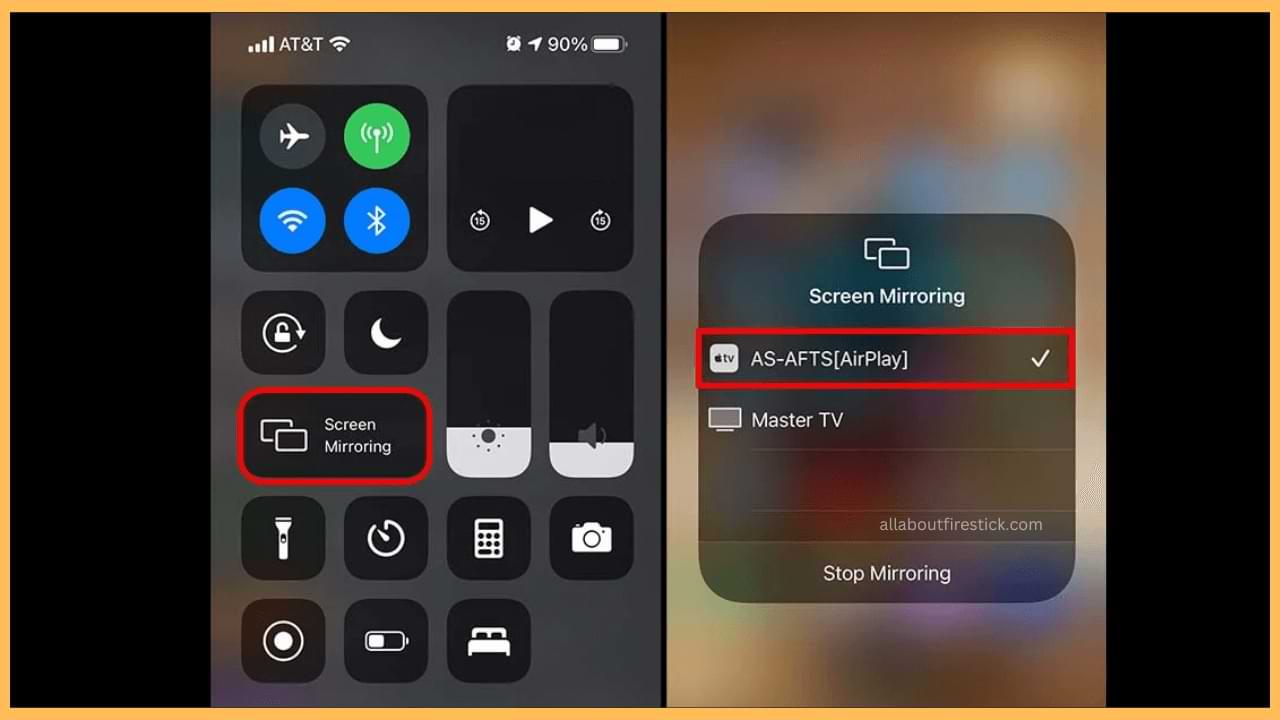 Go to Control Center and tap Screen Mirroring
