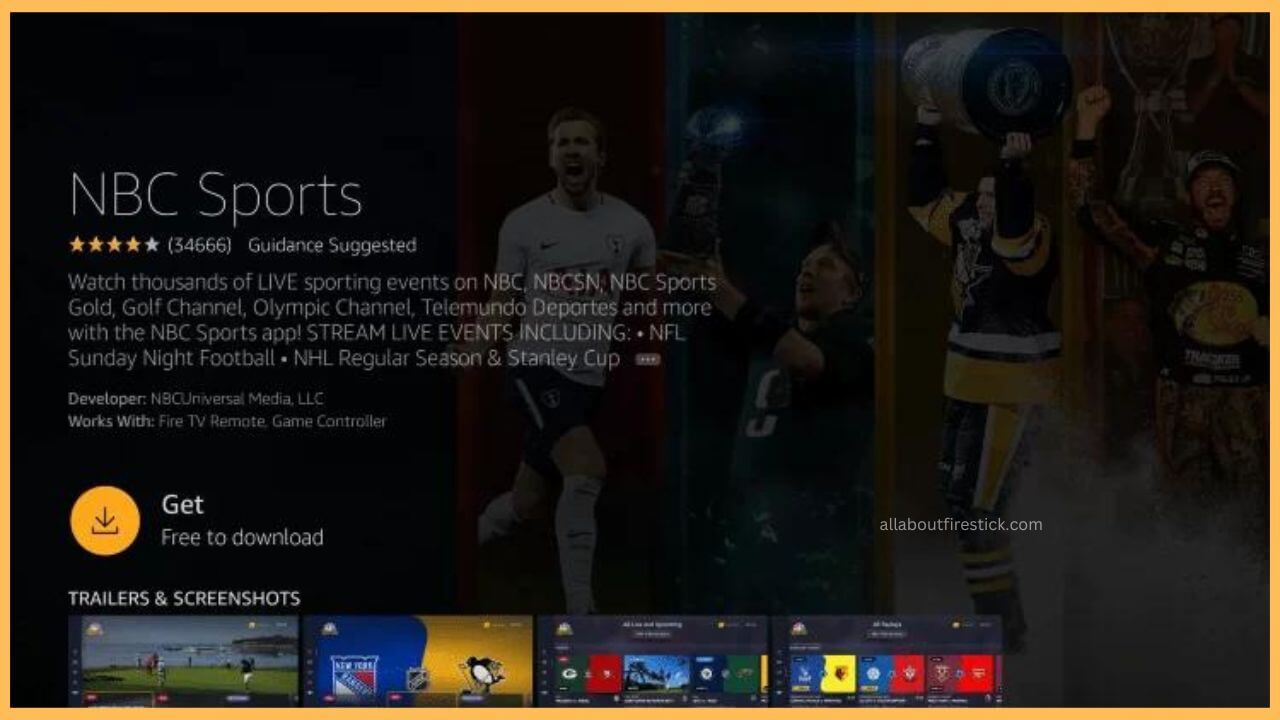 Install NBC Sports to Stream Golf Channel on Firestick