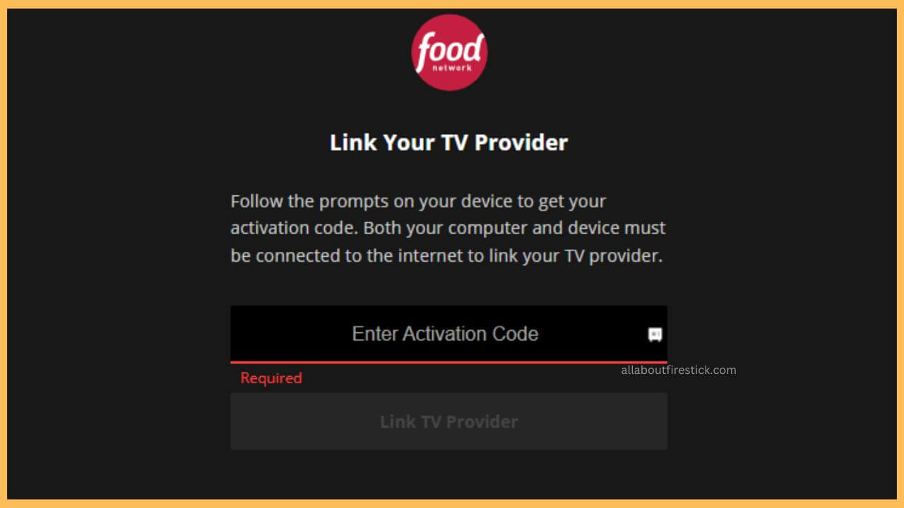 Food Network Activation Website