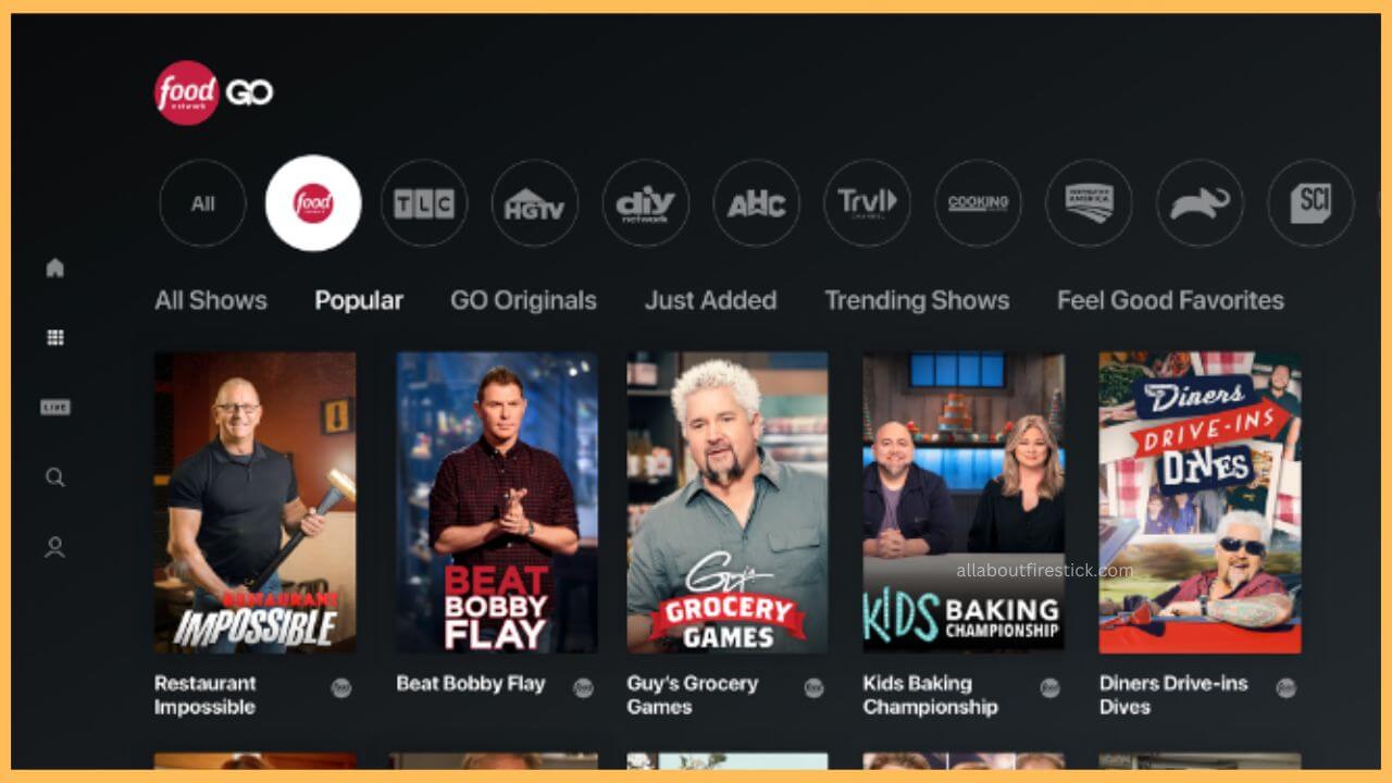 Food Network Go on Firestick
