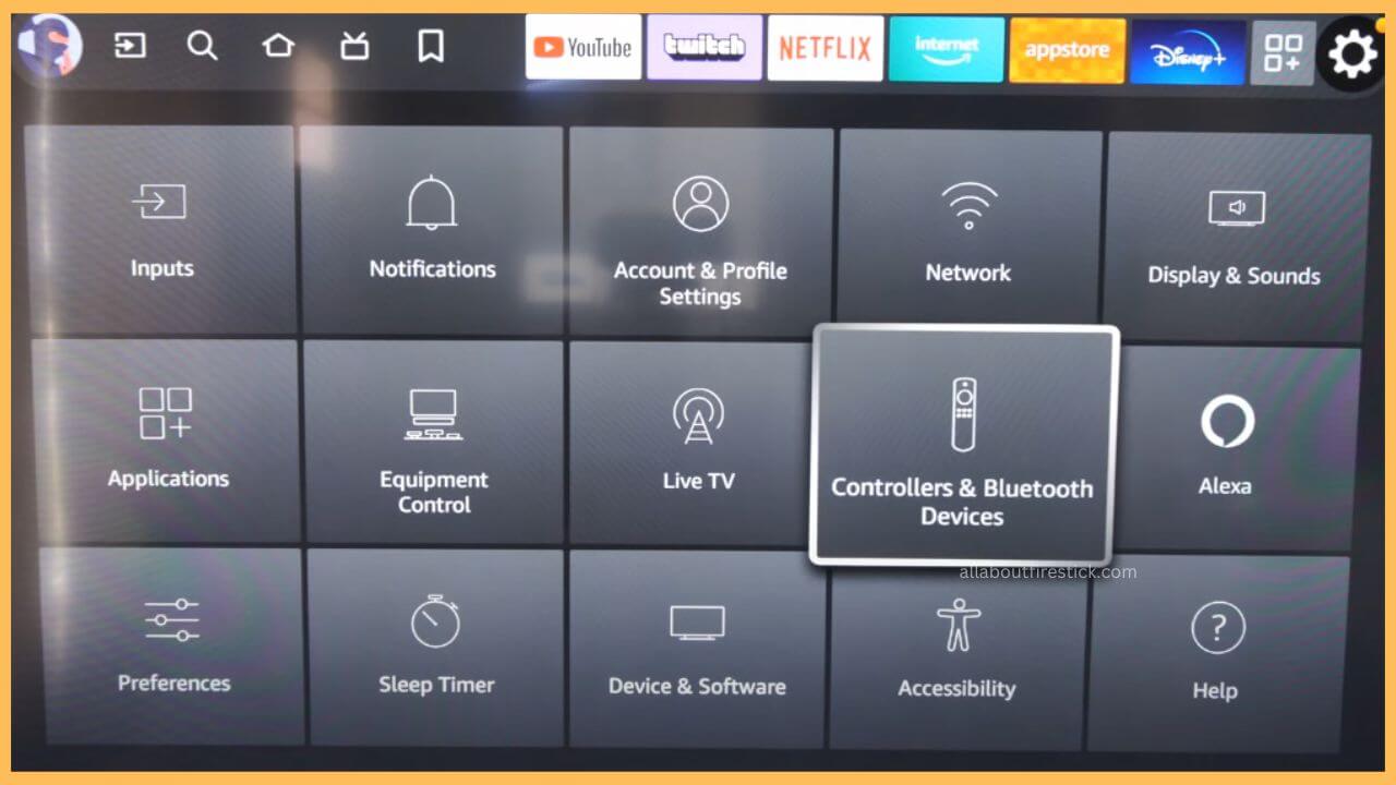 Select Bluetooth to Connect Keyboard