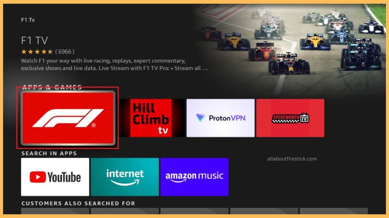 Select F1 on Firestick