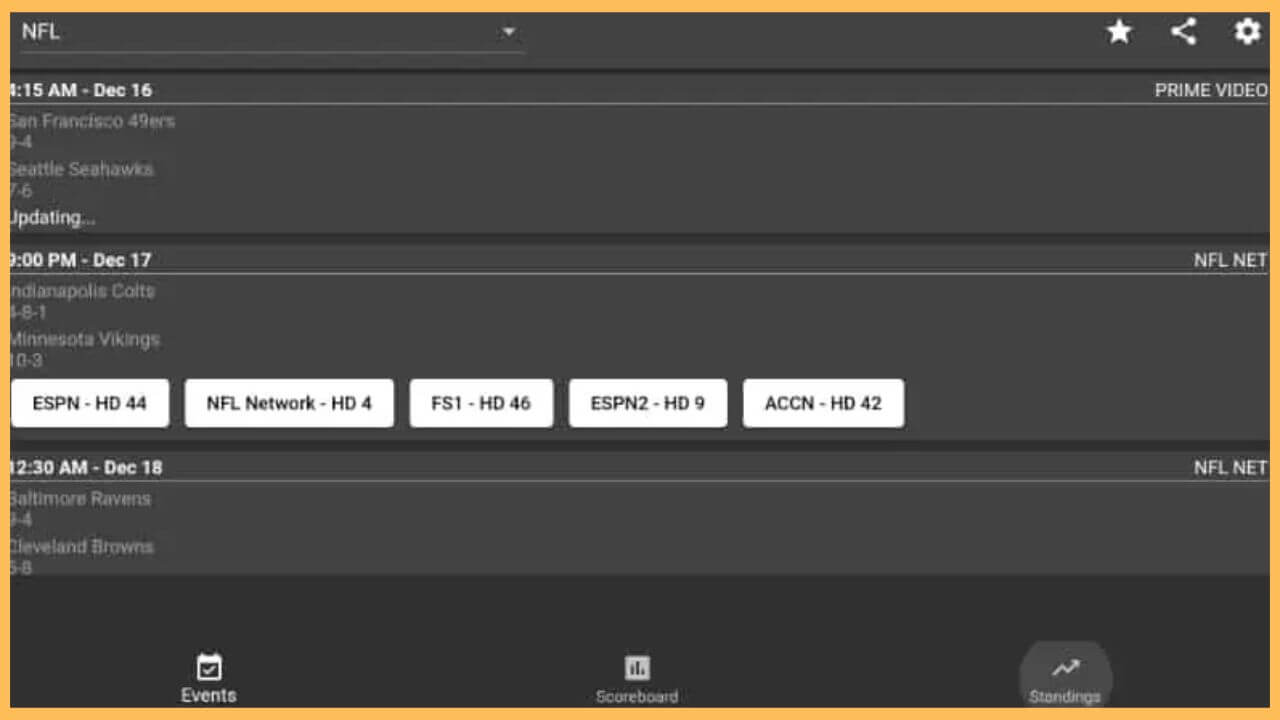 Select NFL on Dofu Sports