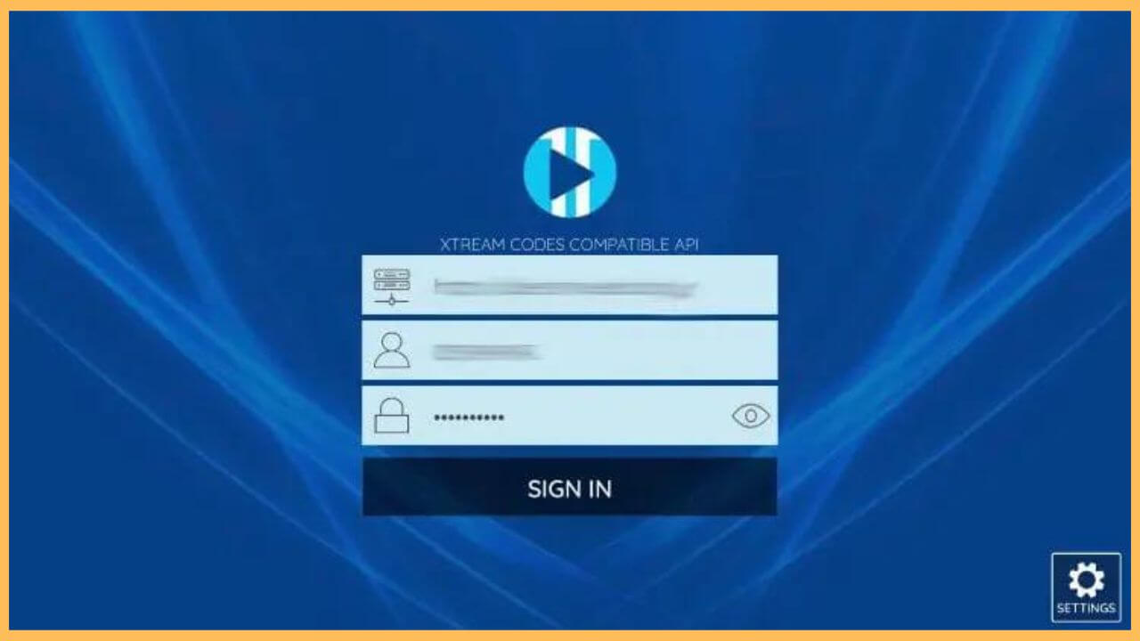 XCIPTV Player Sign In page on Firestick