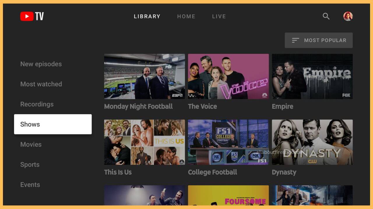 YouTube TV on Firestick