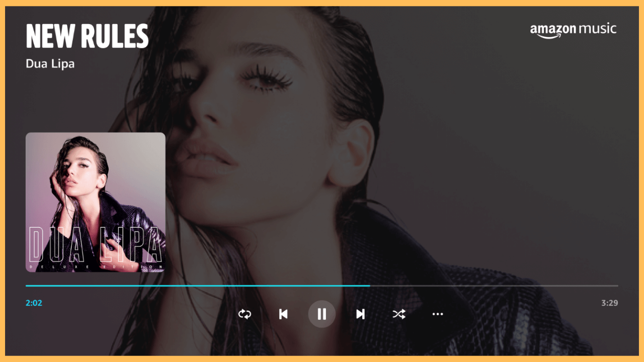Access its music library