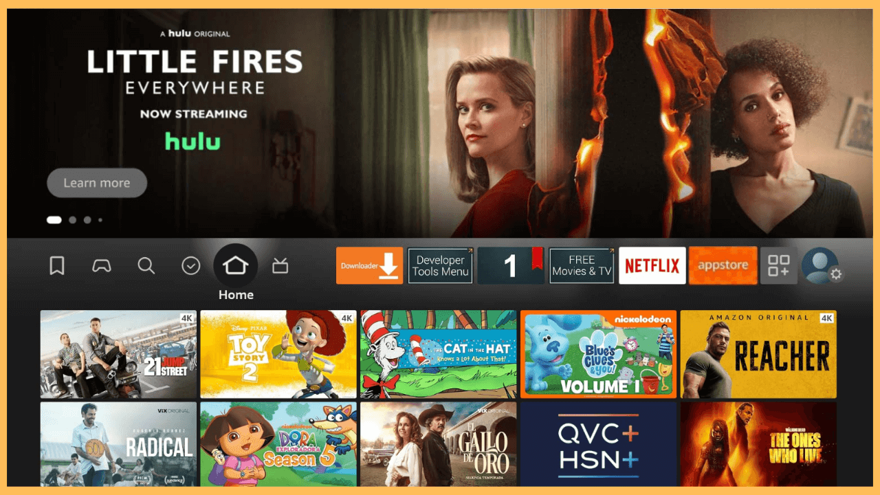 Amazon Music on Firestick - Home Screen