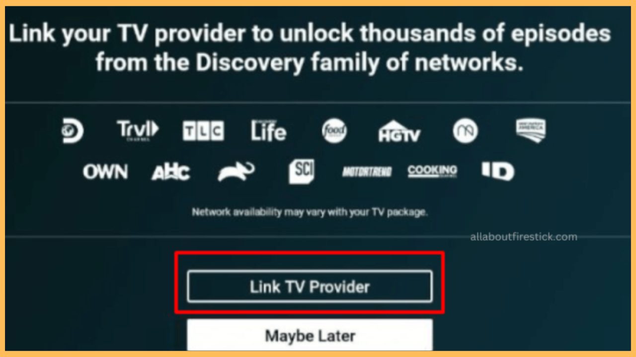 Enter the activation code for Animal Planet Go and click Link TV Provider