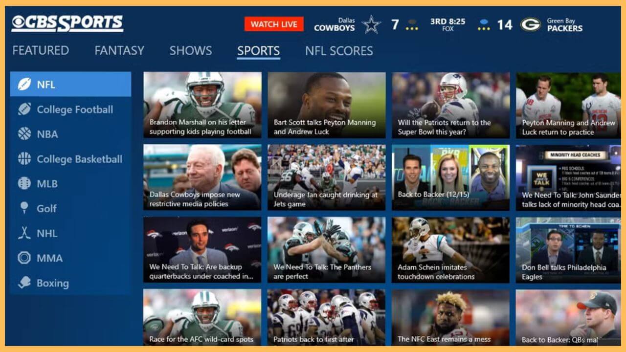 CBS Sports on Firestick