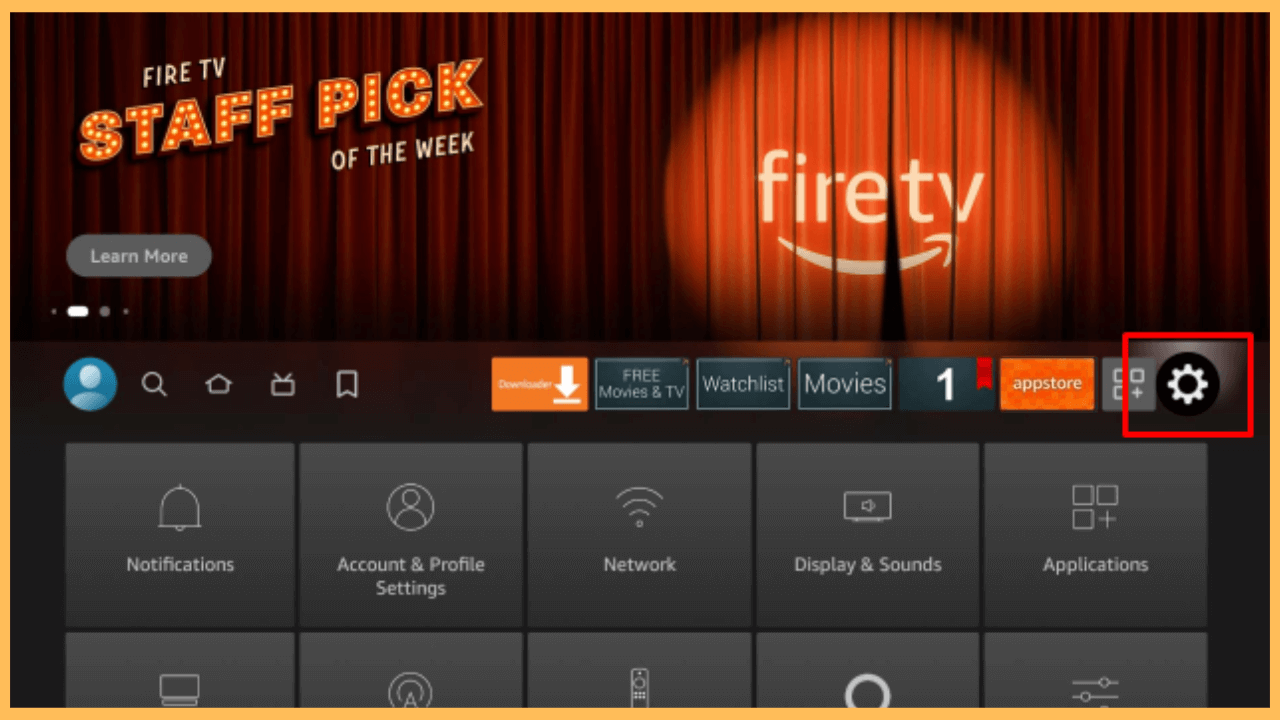 Chive TV on Roku - Select the Settings icon