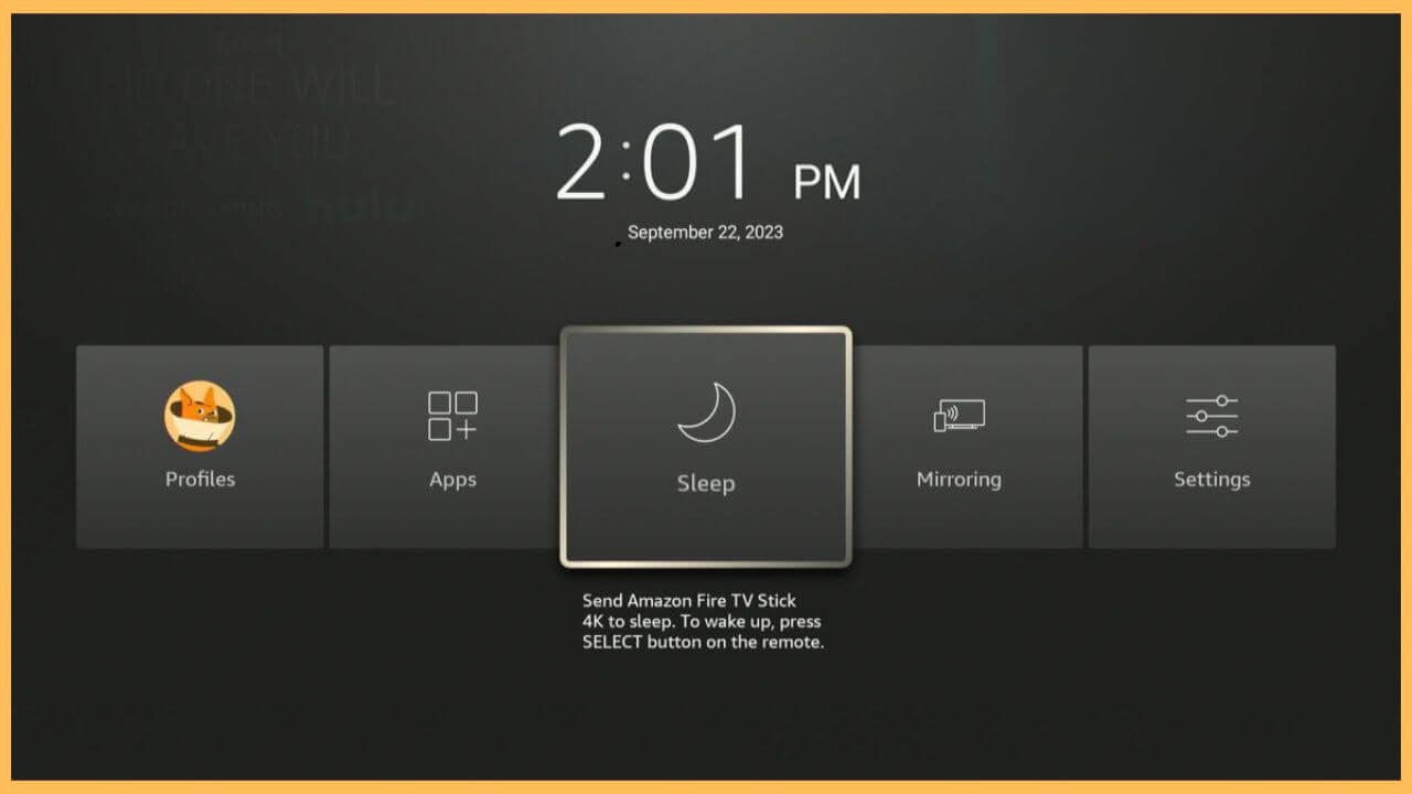 Choose Sleep Timer on Firestick