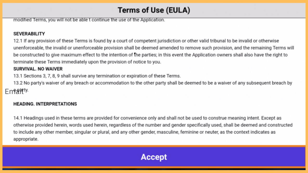 Click Accept on IPTV Smarters (1)