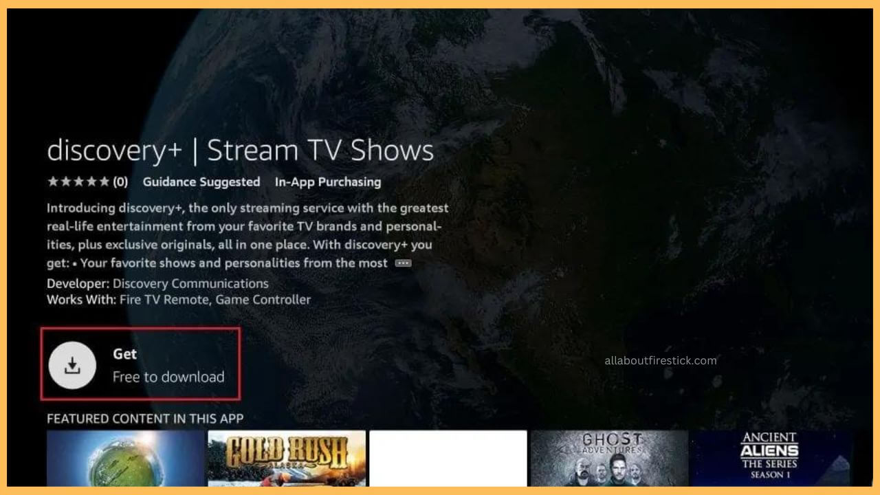 Click Get to Download Discovery Plus (1)