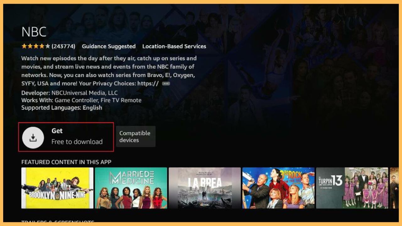 Click Get to Download NBC (3)