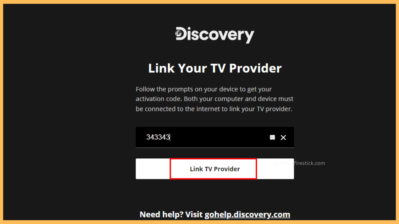 Discovery GO on Firestick - Click on Link TV Provider