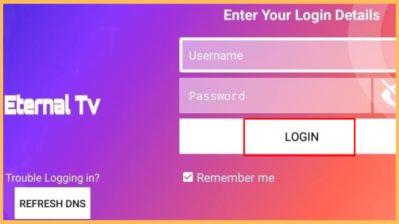 Login with your Eternal TV credentials