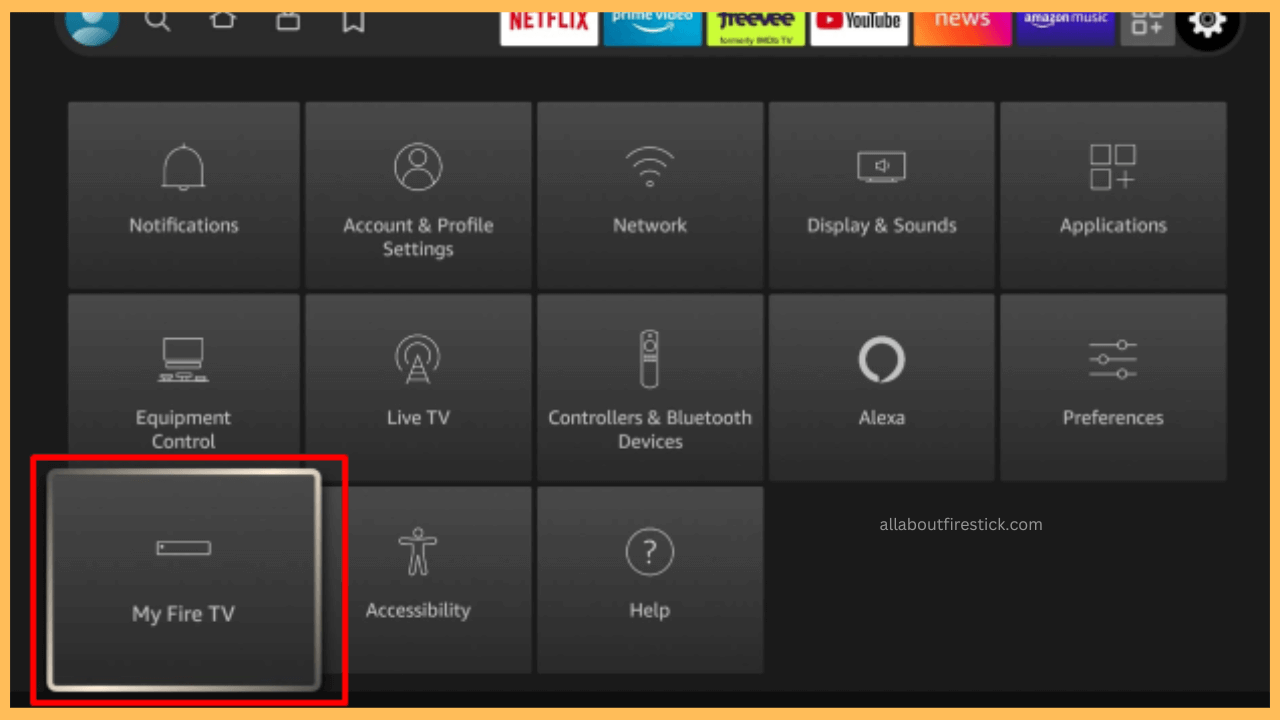 Select My Fire TV