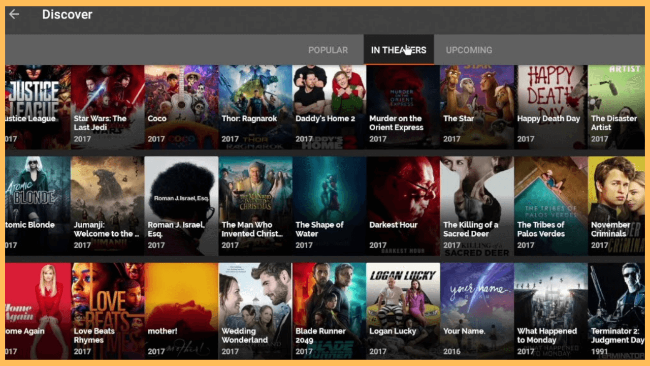 FreeFlix HQ on Firestick - Home page
