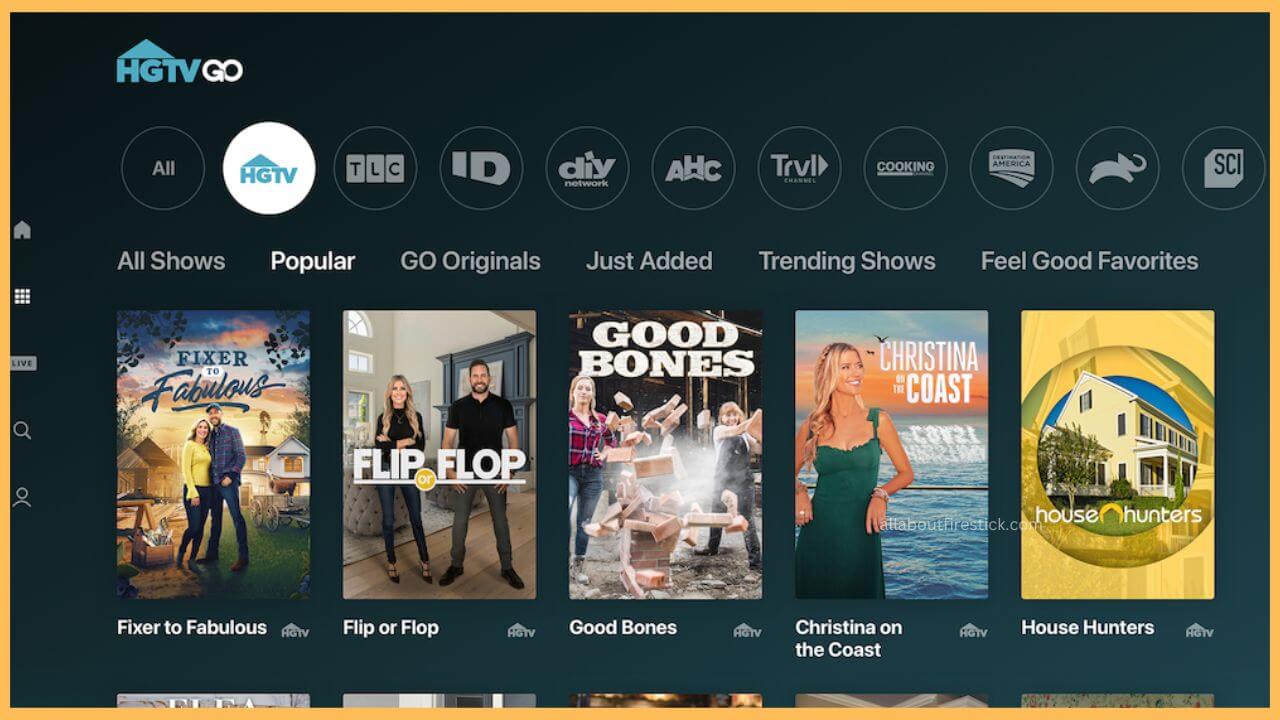 HGTV Go on Firestick
