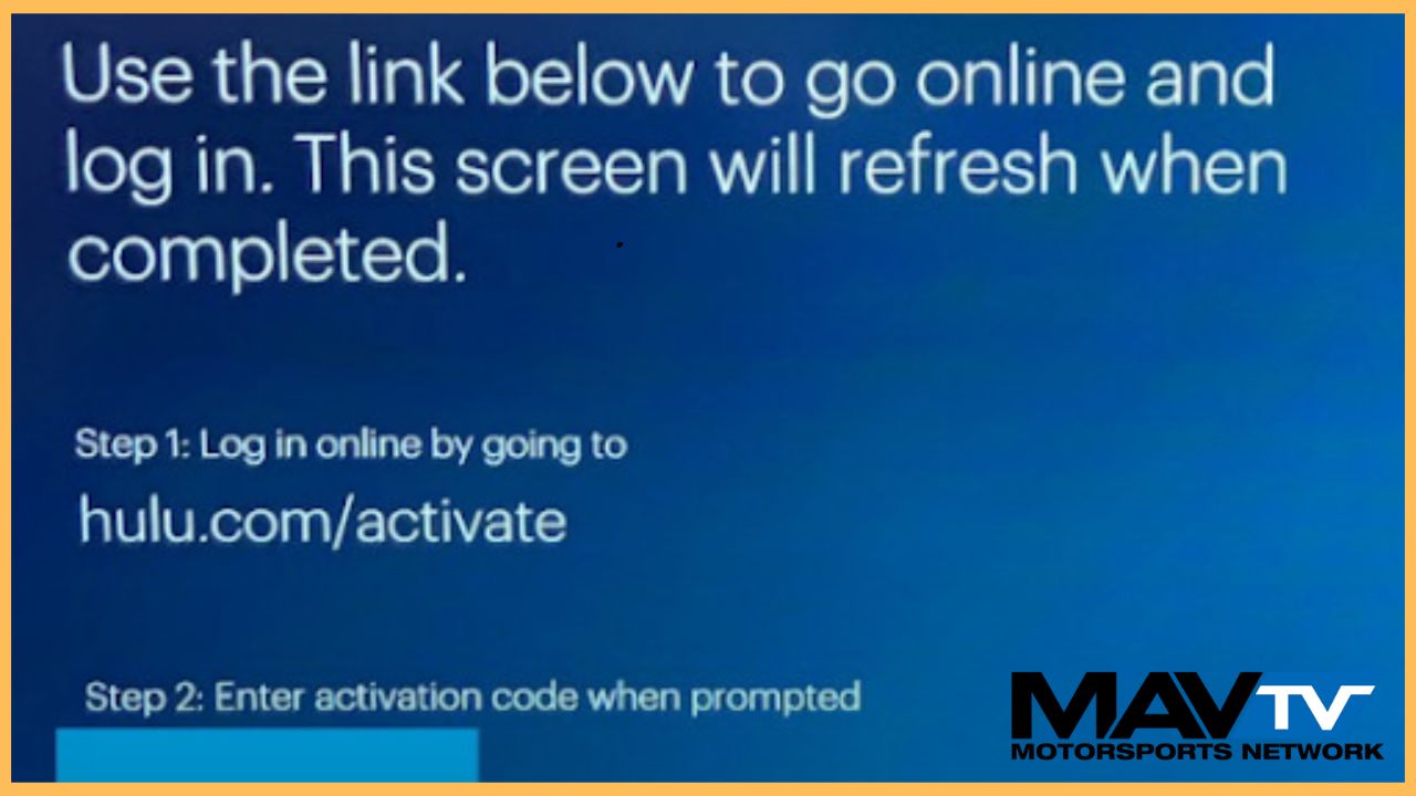 Hulu Activation code on screen