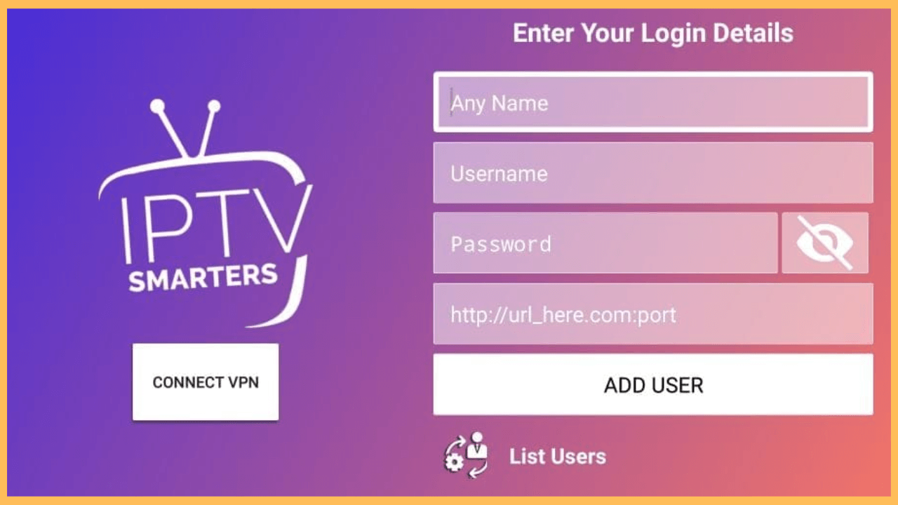 IPTV Smarter Pro on Firestick - Add User